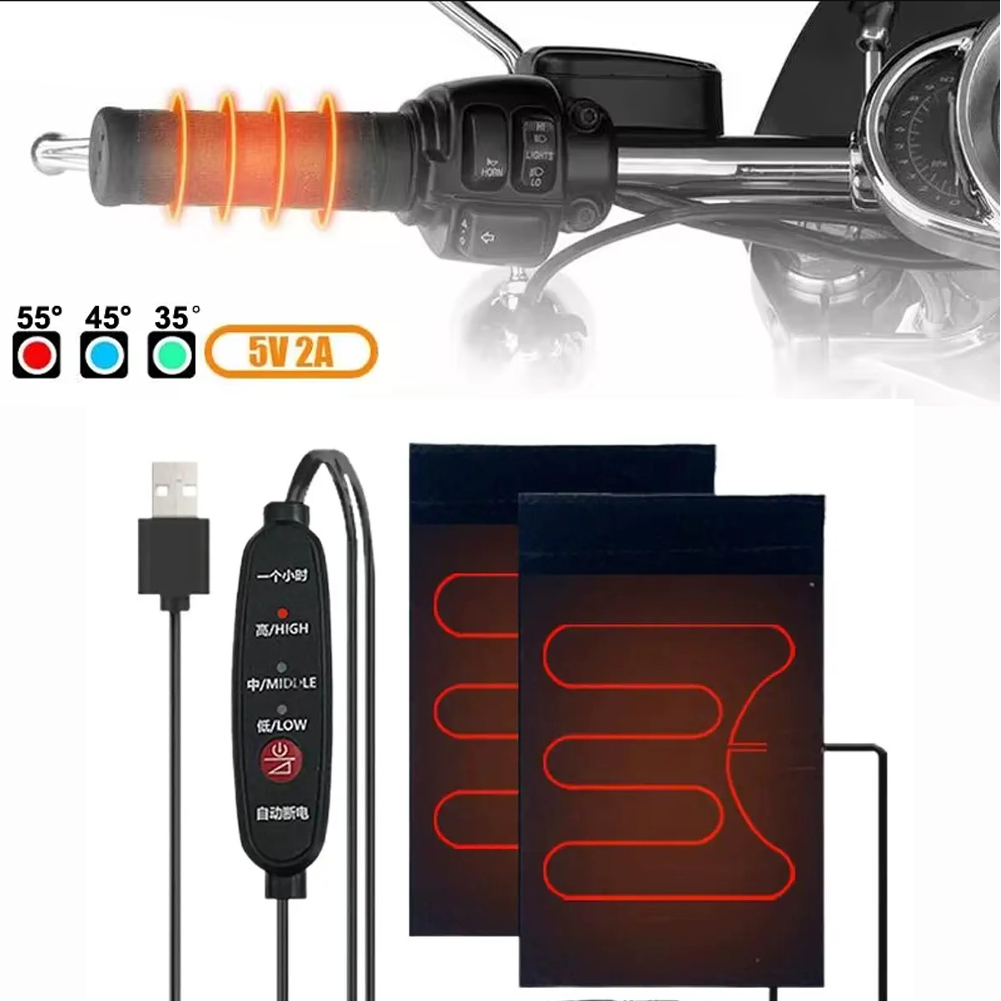 Handlebar Grip Heated - Manopole Riscaldate per Moto USB 12V,